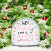 Retro Teacher in Heart Cute Quote Appreciation  (Noël)