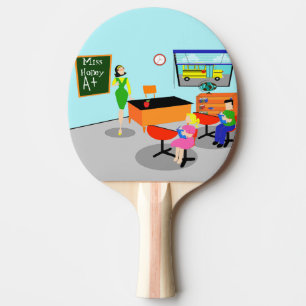 Retro Teacher Ping Pong Paddle Tafeltennisbatje