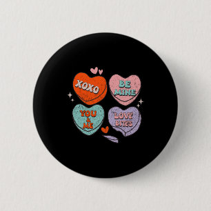 Retro Teacher Valentijnsdag Xoxo Be Mine Valentin Ronde Button 5,7 Cm