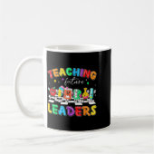 Retro Teaching Future Leaders Groovy Teacher Back  Koffiemok (Links)