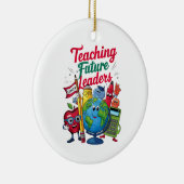 Retro Teaching Toekomstige Leiders Teacher School Keramisch Ornament (Rechts)