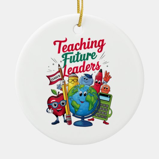 Retro Teaching Toekomstige Leiders Teacher School Keramisch Ornament (Voorkant)