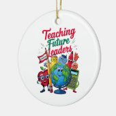 Retro Teaching Toekomstige Leiders Teacher School Keramisch Ornament (Links)