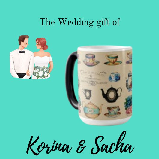 Retro Teacup Publicité Vintage café Mug