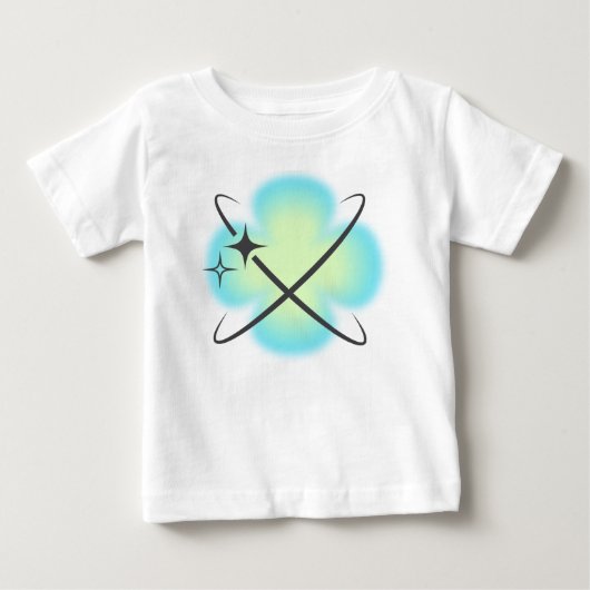 Retro Teal Atoom Bloem (Voorkant)