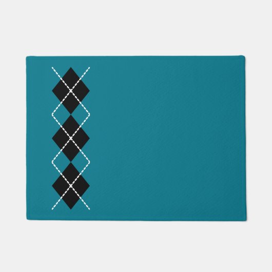 Retro Teal Doormat Deurmat (Voorkant)