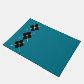 Retro Teal Doormat Deurmat (Schuin)