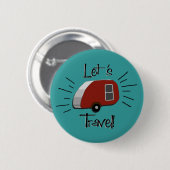Retro Teardrop Camper Button (Voorkant /achterkant)