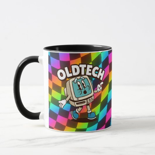 Retro Tech Cartoon Psychedelic Mug (Gauche)