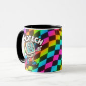 Retro Tech Cartoon Psychedelische Mok (Voorkant links)