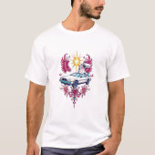 Retro Tech Fusion T-shirt: DeLorean & Proton Pack T-shirt (Voorkant)