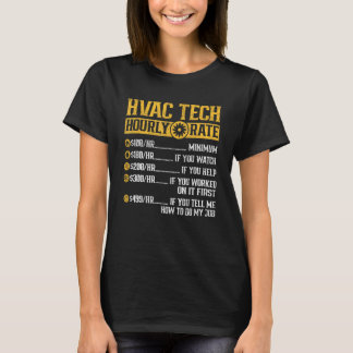 Retro  technicus HVAC Tech Hourly Rate Mannen T-shirt