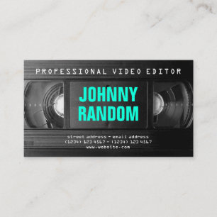 Retro technologieVHS zwart wit Visitekaartje
