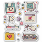 Retro Technology Sticker Sheet (Voorkant)