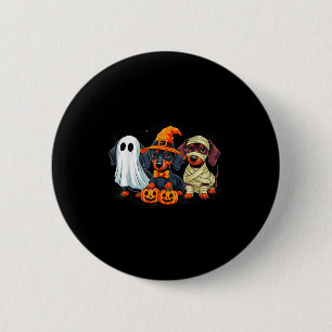 Retro Teckel Heks Y Halloween Pompoen Vrouwen Me Ronde Button 5,7 Cm