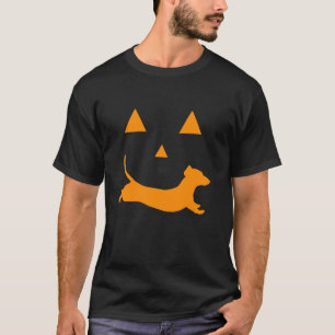 Retro Teckel Hond Spooky Seizoen Halloween T-shirt