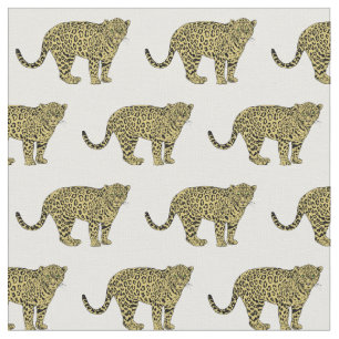 Retro tekening van een luipaard cheeta gevlekte ka stof
