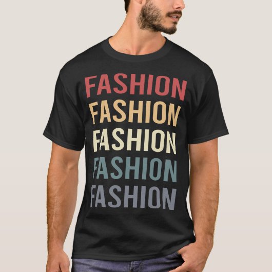 Retro tekst mode t-shirt (Voorkant)