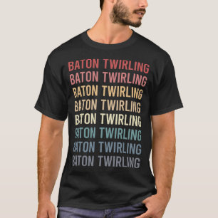 Retro Tekst Stok Draaien Draai Stokendraaier T-shirt