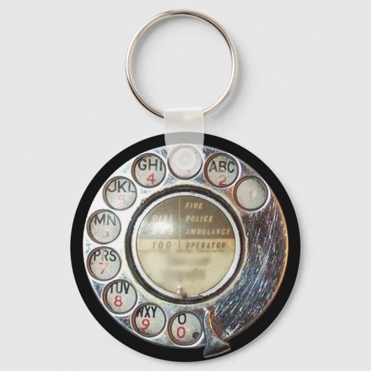 RETRO TELEFOON DIAL sleutelhanger (Voorkant)