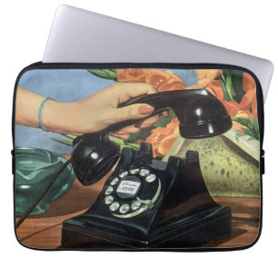 Retro Telefoon met Roterende Wijzerplaat,  Zaken Laptop Sleeve
