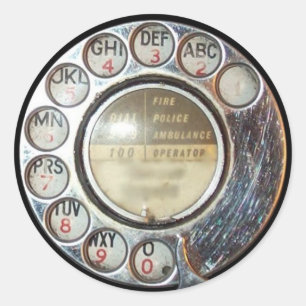 RETRO TELEFOON WIJZERPLAAT STICKER