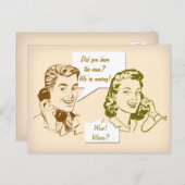 Retro Telefoon Wijziging van Adres Briefkaart (Voorkant / Achterkant)