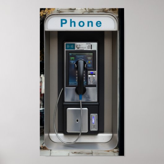 Retro telefooncel ontwerp, vintage telefooncel kun poster (Voorkant)