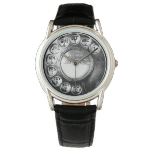 Retro telefoonwijzerplaat horloge