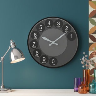 Retro telefoonwijzerplaat wandklok grote klok