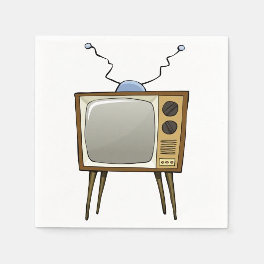Retro Televisie Papieren servetten (Voorkant)