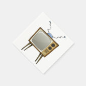 Retro Televisie Papieren servetten (Hoek)
