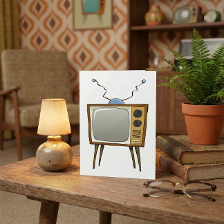 Retro Television TV Note-kaarten Kaart