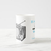 Retro Televisor 90e verjaardag gepersonaliseerde m Porselein Kop (Voorkant)