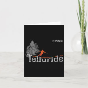 Retro Telluride Colorado Geschaad Skiën Kaart