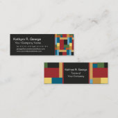 Retro Tendend Geometric Elegant Colorful Mini Visitekaartje (Voorkant / Achterkant)