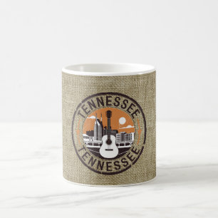 Retro Tennessee Travel Stamp Koffiemok