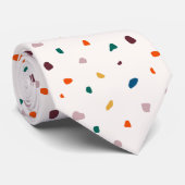 Retro Terazzo Groene Sinaasappels stropdas (Opgerold)