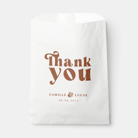 Retro Terracotta Favor Bags Bedankzakje (Voorkant)