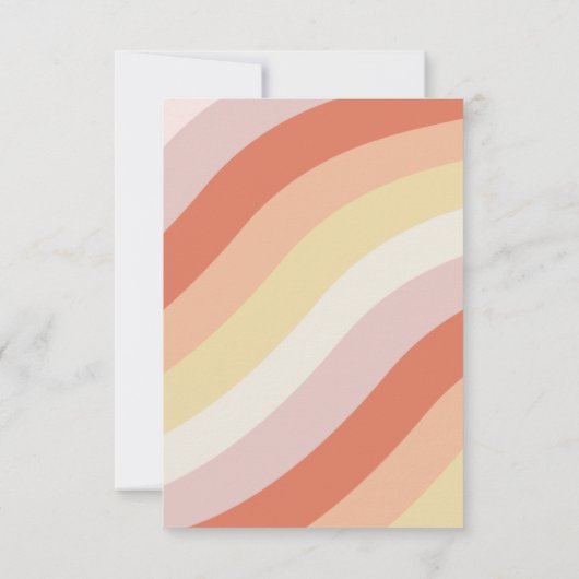 Retro Terracotta RSVP Enclosure Kaart (Achterkant)