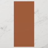 Retro Terracotta Rust Menu Mariage (Dos)