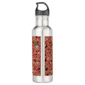 Retro Terracotta Terrazzo Sage & Bourgogne Waterfles (Achterkant)