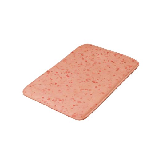 Retro Terrazzo Living Coral Elegant Pattern Badmat (Gekanteld)