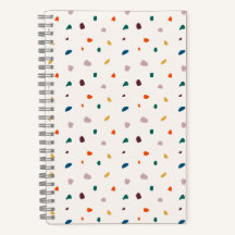 Retro terrazzo spiraal Notitieboek