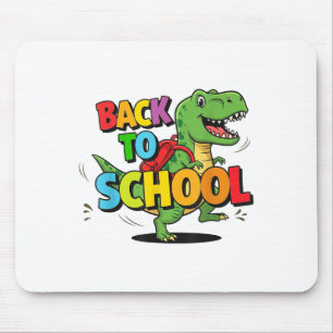 Retro Terug Naar School Grappige Kleurrijke Dinosa Muismat