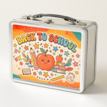 Retro. Terug naar school. Schattig. Kleurrijk. 