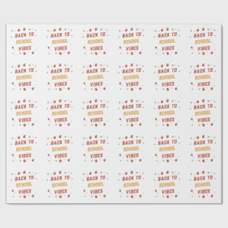 Retro Terug naar school Vibes  Aangepaste Groovy  Cadeaupapier