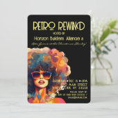 Retro Terugspoelen Kerstmis Party uitnodiging (Staand voorkant)