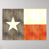 Retro Texas Flag Poster (Voorkant)