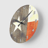Retro  Texas Flag Ronde Klok (Hoek)